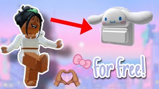 • How to get the CINNAMON ROLL backpack in roblox ! •*working*