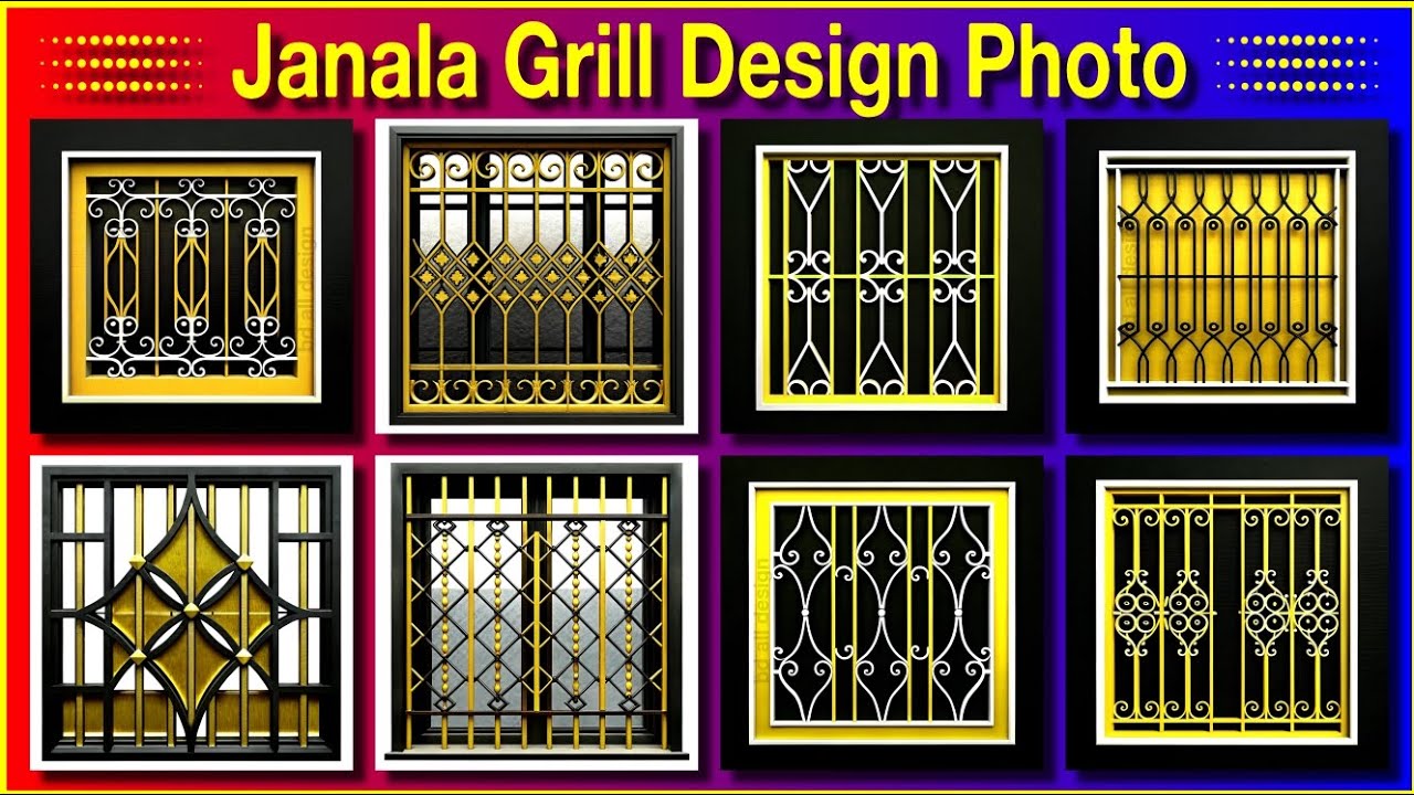 Janala grill design photo | Grill gate design catalogue | Steel pipe ...
