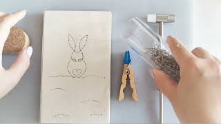 How to create a String Art rabbit with dried flowers | String Art Tutorial for Beginners