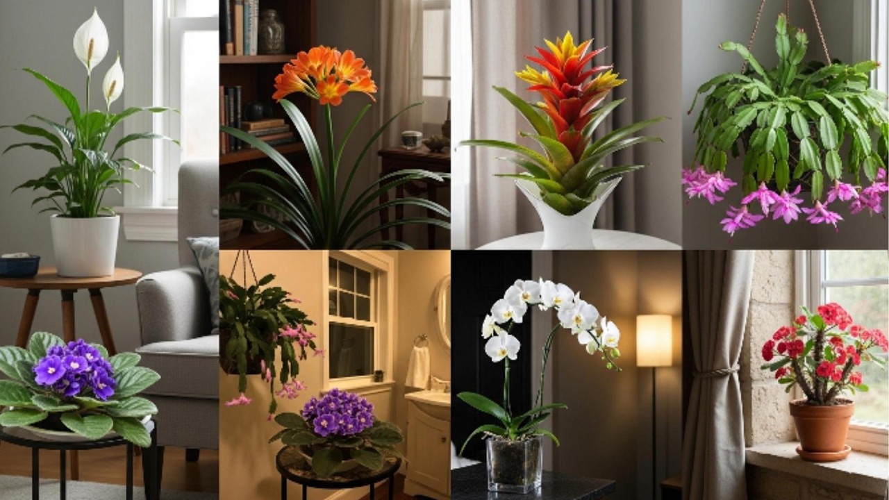 7 Beautiful Flowering Houseplants That Thrive in Low Light Corners and Windowless Rooms #plants