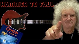 Miniatura del video "Hammer to fall guitar backing track Wembley 1986"