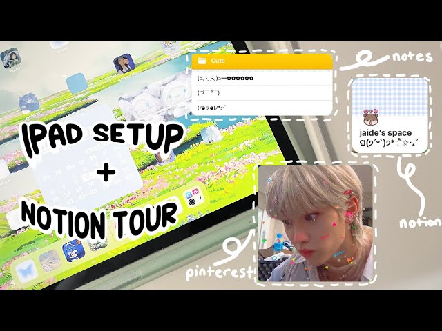 2022 ipad set up + tour | notion tour | blue kpop anime inspired 🐻 class=