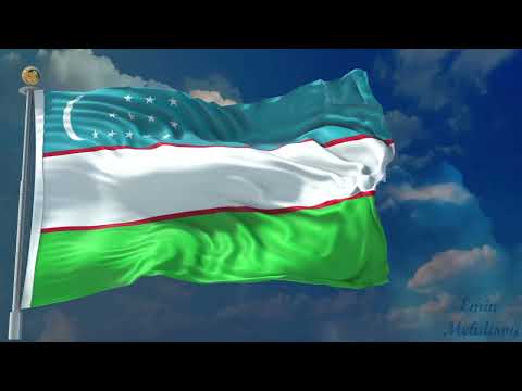 Özbəkistan bayrağı, Özbekistan bayrağı, Flag of Uzbekistan, O'zbekiston bayrog'i, Флаг Узбекистана.