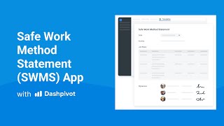 Using Dashpivot for Safe Work Method Statements (SWMS)