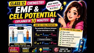 EMF &amp; Cell Potential Explained in 10 Minutes | Electrochemistry Made Easy | Class 12 Chemistry