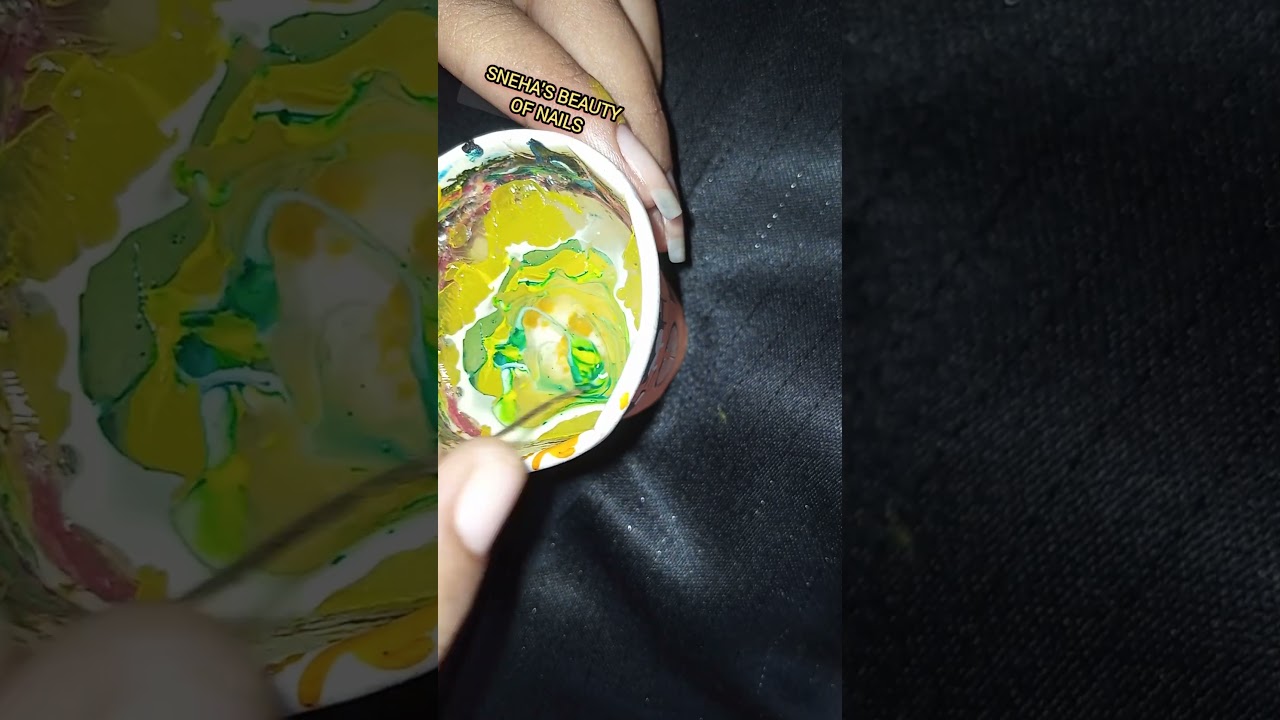 unique water marble Nailart at home2023💅🏻