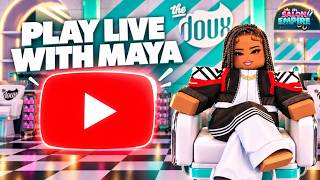 My Salon Empire LIVE 🎮 Maya & Family Play The Doux's New Roblox Game screenshot 4