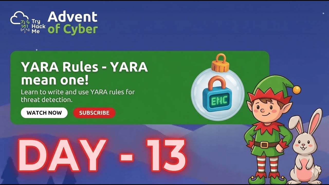 TryHackMe Day 13 YARA Rules – YARA Mean One! | Full Walkthrough
