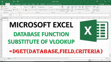 DGET FUNCTION IN MICROSOFT EXCEL || MICROSOFT EXCEL||Excel DGET Function-VLOOKUP Problems Solved
