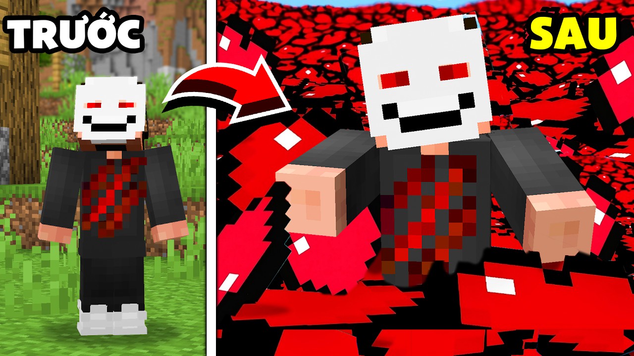 Minecraft nhưng tôi biến Thế Giới thành Trái Tim - YouTube