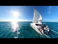 YULE LOG FOR SAILORS - No Talk, No Ads, No Music, Just Sailing - Catamaran Slow TV in 4K