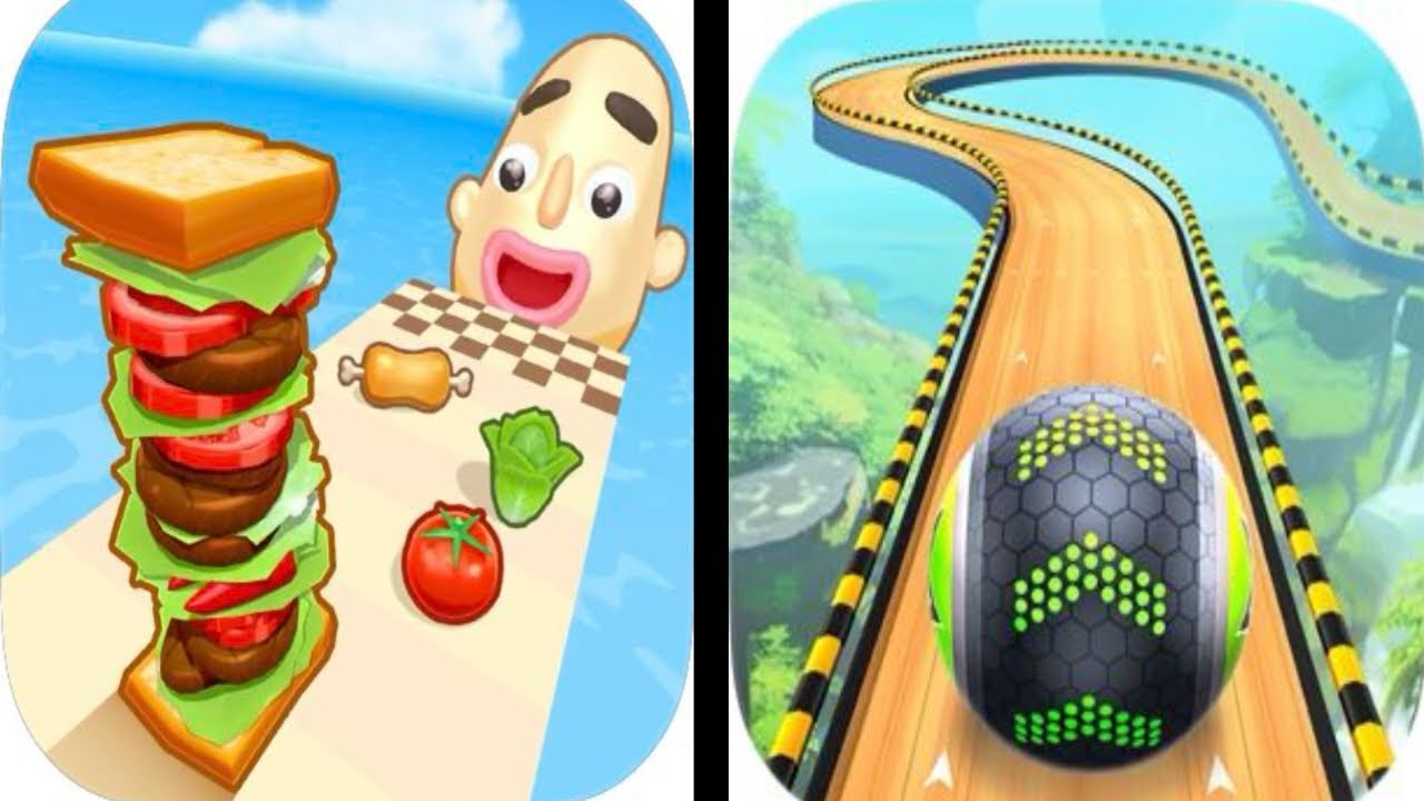 Going Ball vs sandwich runner 🏀🥪👉🏻Max All Levels Gameplay|