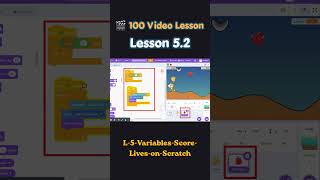 Scratch Tutorial| L 5.2 | How to make Score & Lives on Scratch | #scratch #shorts #scratchtutorial