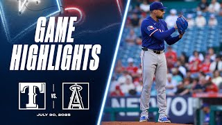 Rangers vs. Angels Game Highlights (7/30/25) | MLB Highlights
