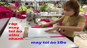 Rập cải tiến may túi áo siêu nhanh - không cần là ủi