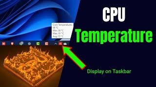 How to show CPU temperature on the taskbar on windows 11, 10 | टास्कबार पर सीपीयू तापमान कैसे देखें screenshot 1
