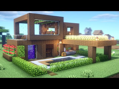 Minecraft: Casa Perfecta para Survival | Tutorial Casa Minecraft de Madera Grande