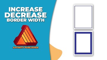 How to increase and decrease page border width in affinity publisher