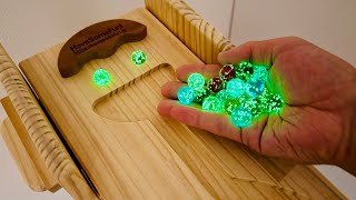 Relax with Nature: ASMR Wooden Night Marble Run🟢