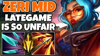 We were losing all game, but no one can stop ZERI MID LATEGAME  | 13.9 - League of Legends