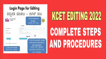 KCET 2022 EDITING COMPLETE STEPS AND PROCEDURES|LIVE UPDATE FROM KEA|students solution