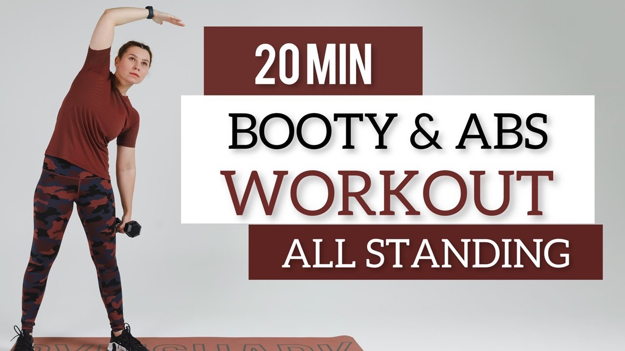 20 min BOOTY AND ABS WORKOUT / At Home with Dumbbells / No Jumping / NO Repeat / With Warm up