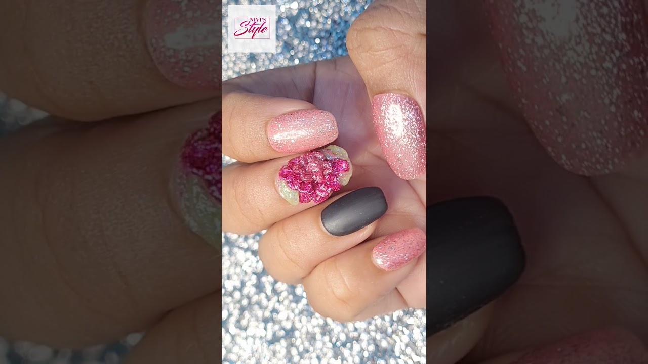 Easy Pink and White Floral Nail Art - wide 1