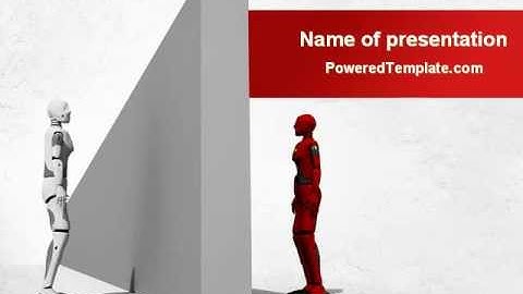 Wall Of Misunderstanding PowerPoint Template by PoweredTemplate.com