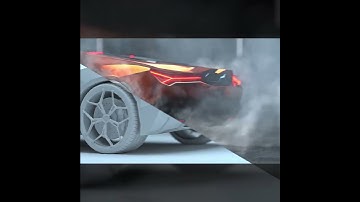 Lamborghini Revuelto Burnout Made in Blender 3D #shorts