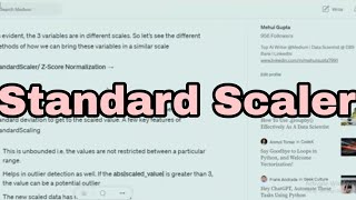 Standard Scaler explained with codes