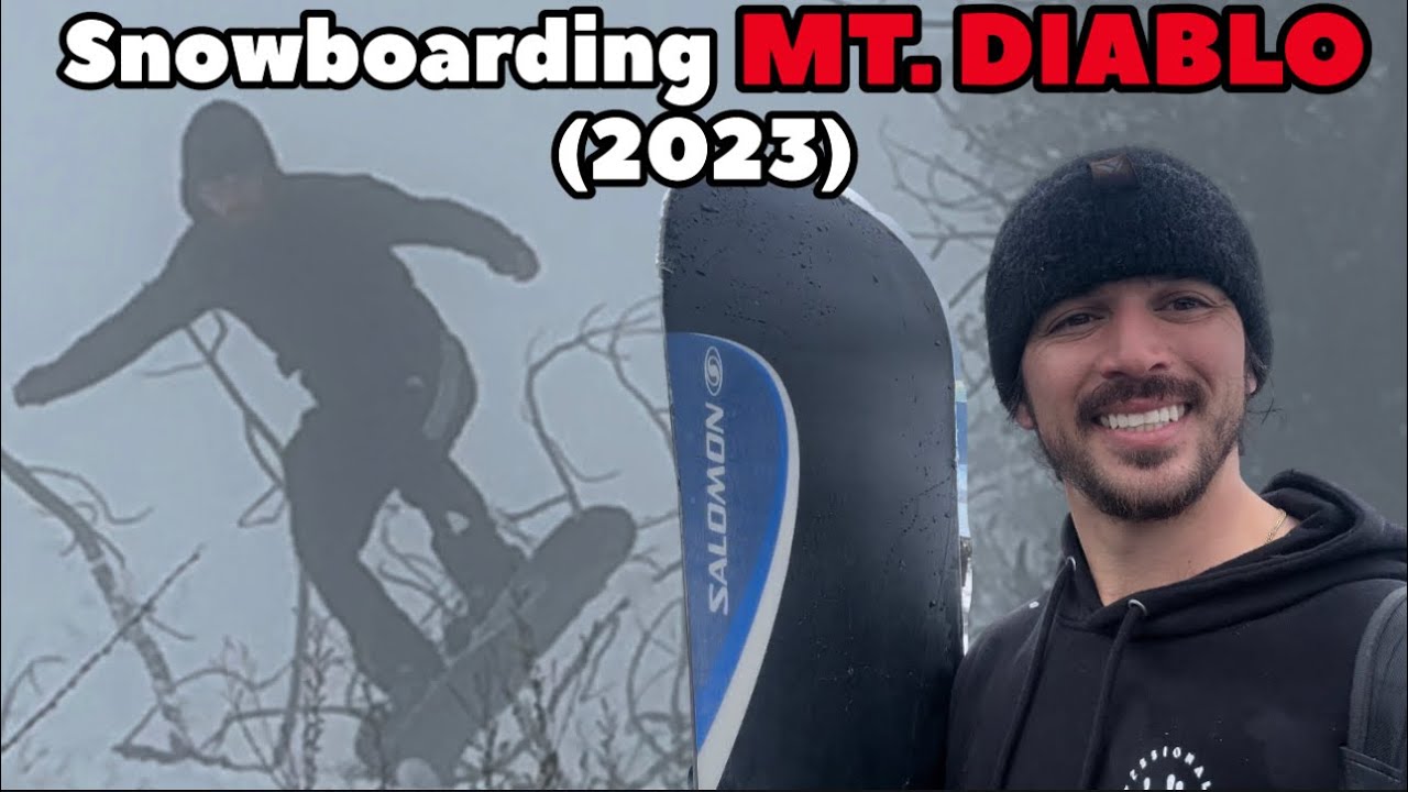 I hiked 8 miles to SNOWBOARD Mt. Diablo (2023)