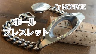 シンプルなメンズブレスレット：名古屋のシルバーアクセサリーブランド、ドクターモンロー（シルバー925製）biker fashion bracelet,silver925 made in japan.
