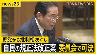 「欠陥だらけ」「国民に対する裏切り」　自民党の規正法改正案、野党から批判相次ぐも委員会で可決　成立へ　裁判では安倍派の“金庫番”が新証言【news23】｜TBS NEWS DIG