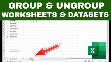 How to GROUP & UNGROUP Worksheets & Datasets in Excel