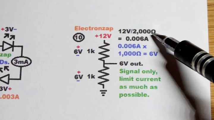 Voltage divider using 2 equal value fixed resistors
