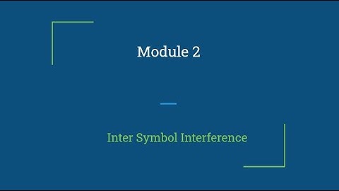 Digital Communication: 5.2 Baseband Modulation and Transmission by Prof. Biju Balakrishnan