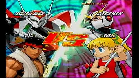 Tatsunoko VS. Capcom: Ultimate All-Stars (Wii) Ryu and Tekkaman Blade Playthrough (Re-upload)