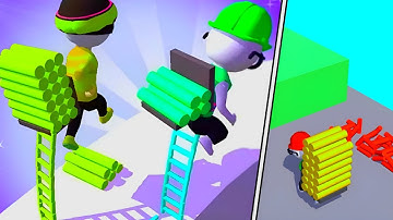 Race 3D: Ladder Run Game All Levels 1 -5 Gameplay | Top Gaming