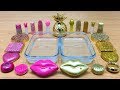 PINK vs GOLD ! Mixing Makeup Eyeshadow Into Slime! Special Series #22 Satisfying Slime Video