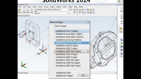 SolidWorks Tutorial: How to save as old/Previous Version (2022 or 2023), using SolidWorks 2024.