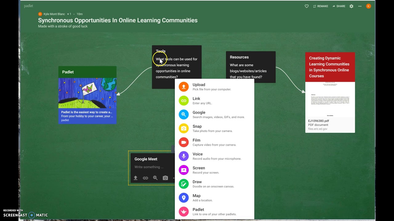 Padlet Demonstration - YouTube