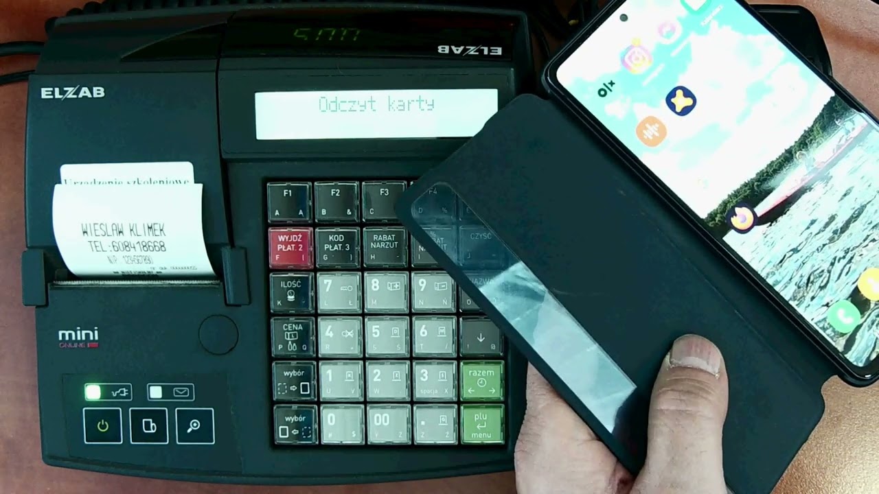 Kasa fiskalna Elzab Mini z PayTel DESK3200 zintegrowana po USB