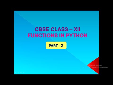 Functions in Python Class 12 Computer Science | Arguments, Parameters and Types of Functions