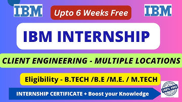 Latest IBM Internship Notification | 6 Weeks Program for All Graduates | No Experience Required!