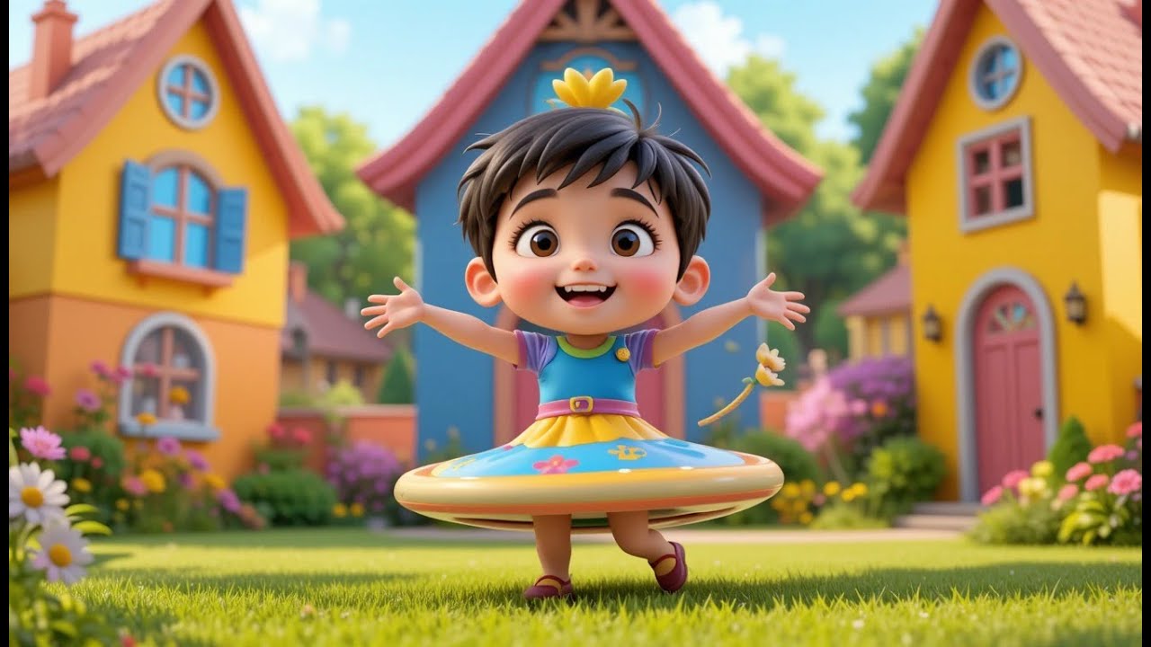 Round and Round, Baby Twirl So Fast Rhyme Song | Popular Nursery Rhyme