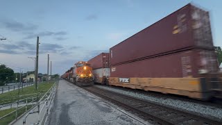 Eastbound NS intermodal 266 meet with westbound NS coal ￼