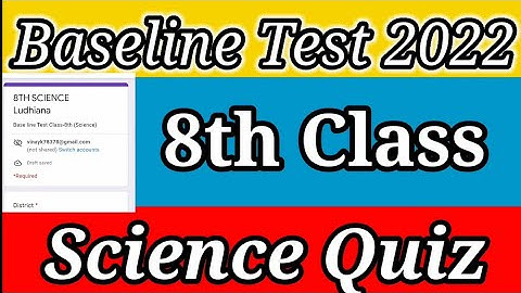 8th Class PSEB Quiz Science with Solution Baseline Test By Vinay Kumar 2022
