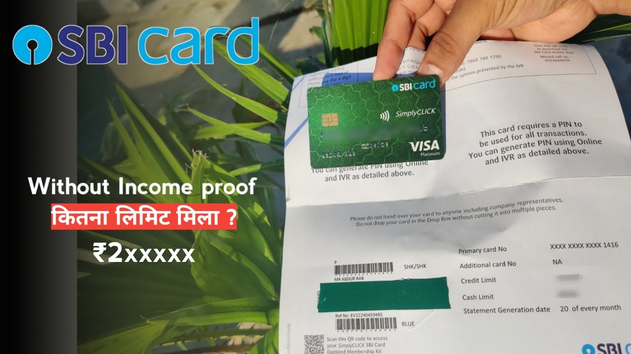 SBI Card Simply Click Credit Card Unboxing YouTube