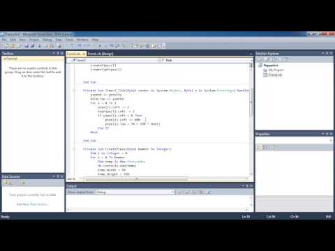 How to program Flappy Bird in Visual Basic lesson 5 - top pipes