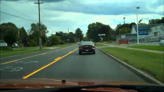 Late for work. Driving from Gloversville to Johnstown in 1 minute. Sped up